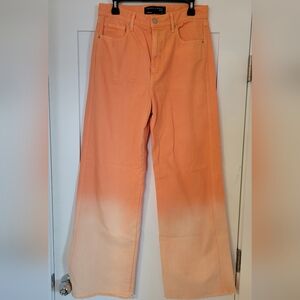 Veronica Beard tangerine and cream ombre jeans
